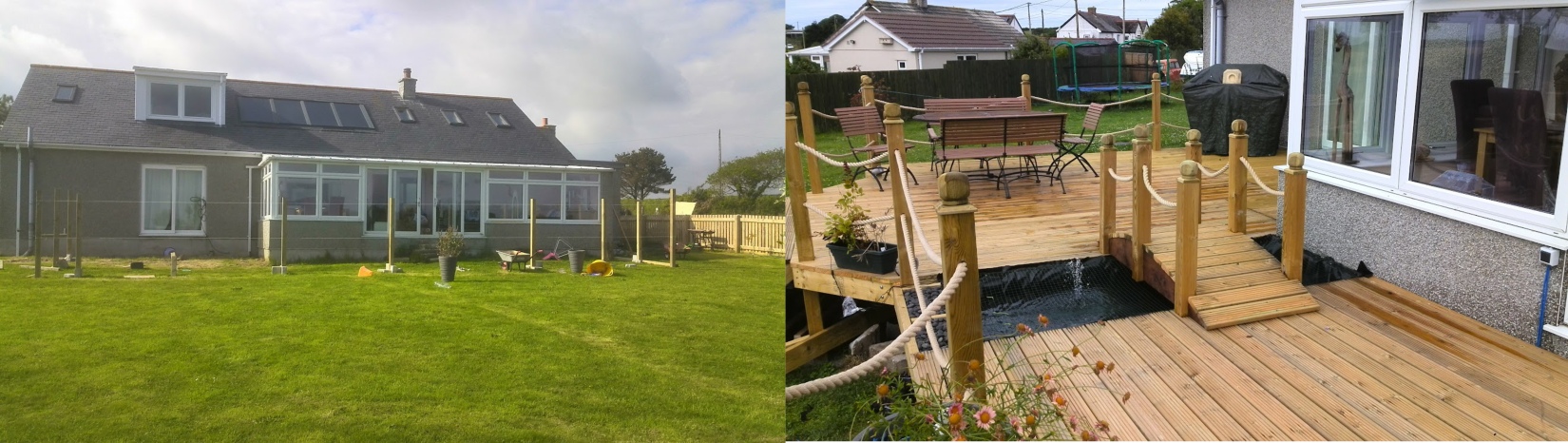 Before and after decking DJ property services